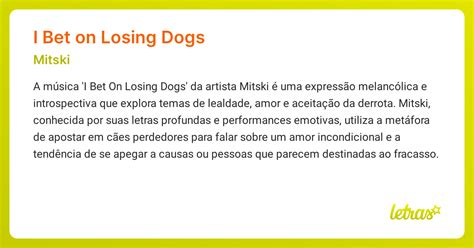 significado da musica i bet on losing dogs